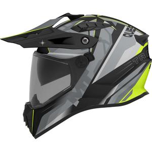 Casco de moto Enduro MT Track SV Questor C23 gris mate-negro-amarillo flúor