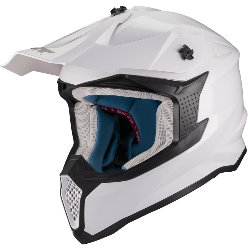 Casco de motocross MT Falcon S Pure A0 blanco