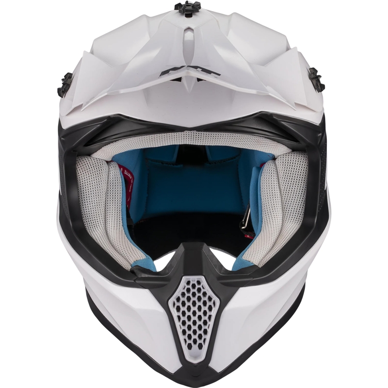 Casco de motocross MT Falcon S Pure A0 blanco