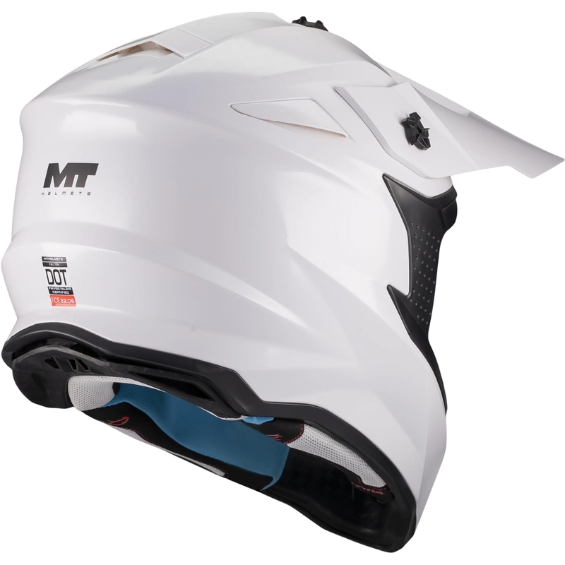 Casco de motocross MT Falcon S Pure A0 blanco
