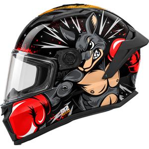 Casco integral de moto para niños MT Stinger 2 Boxing B2 de color negro.