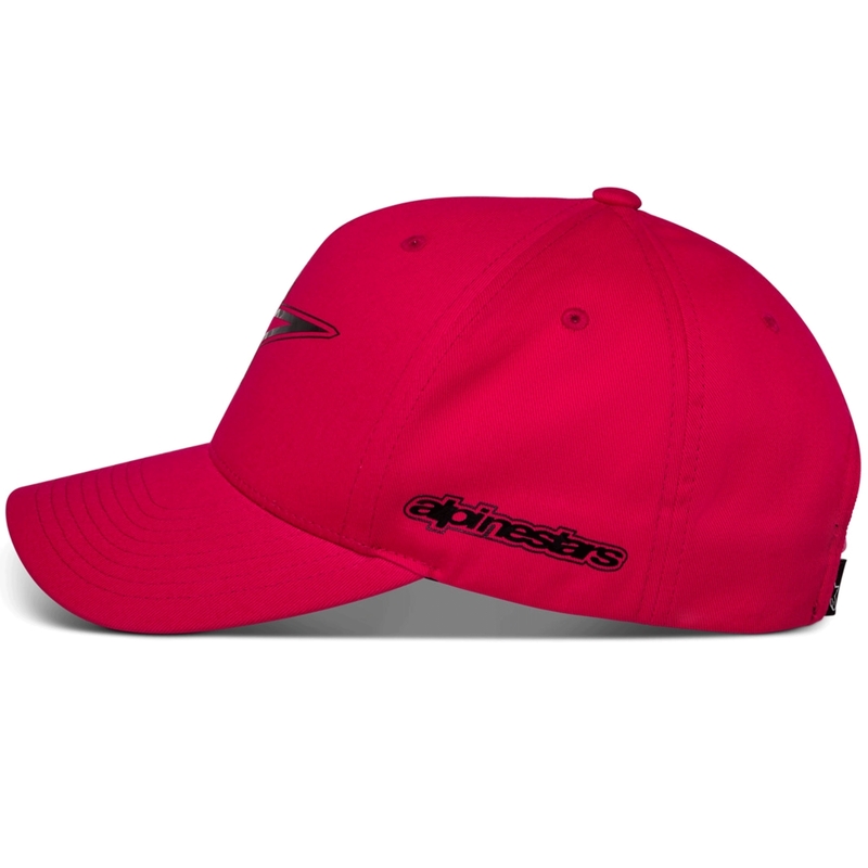 Gorra Alpinestars de fibra de carbono roja