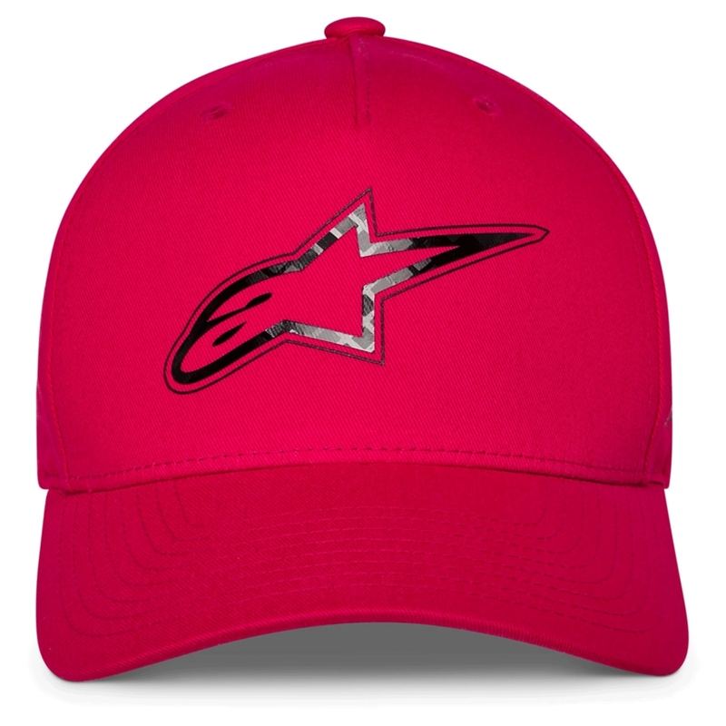 Gorra Alpinestars de fibra de carbono roja