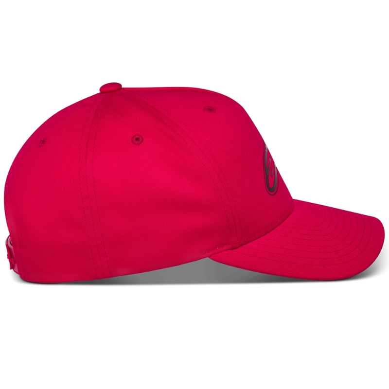 Gorra Alpinestars de fibra de carbono roja
