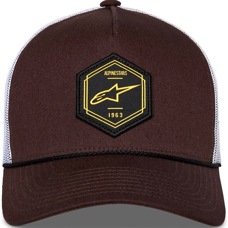 Gorra trucker Alpinestars Hexeon marrón-blanco