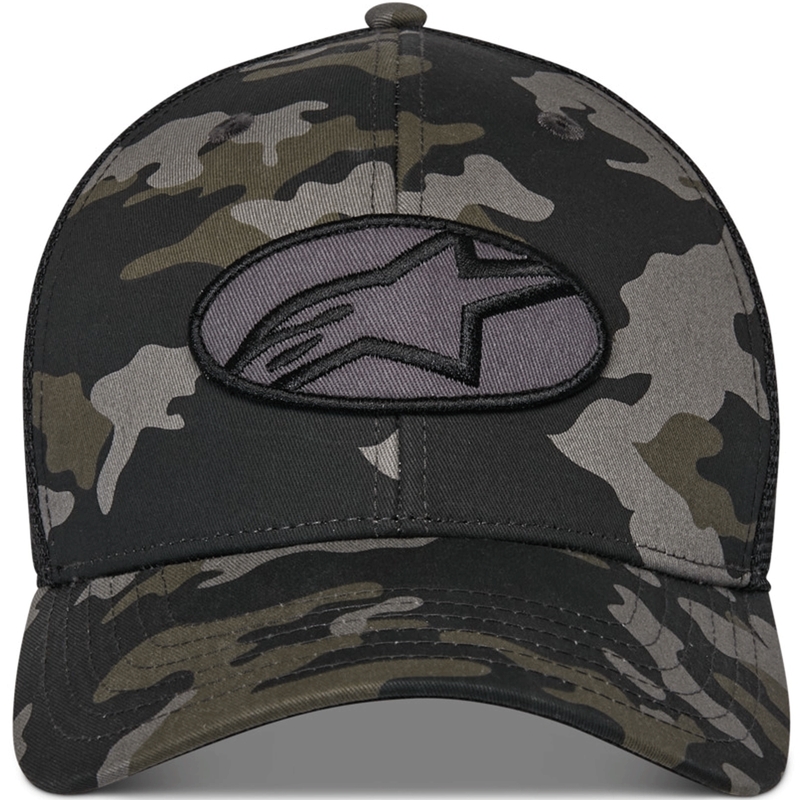 Gorra trucker Alpinestars Oblique Camo negra-camuflaje-negra