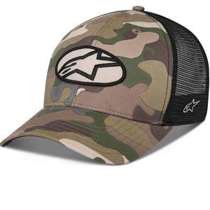 Gorra trucker Alpinestars Oblique Camo verde-camuflaje-negro