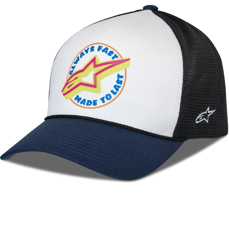 Gorra trucker Alpinestars Aorbit blanca-azul-negra