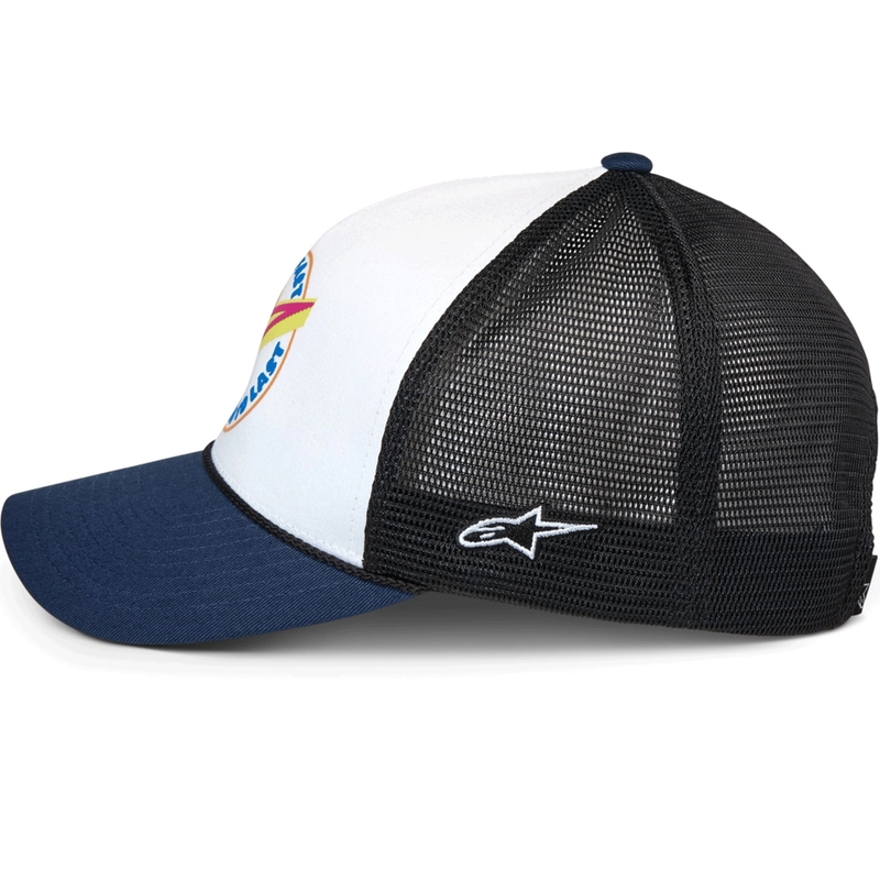 Gorra trucker Alpinestars Aorbit blanca-azul-negra