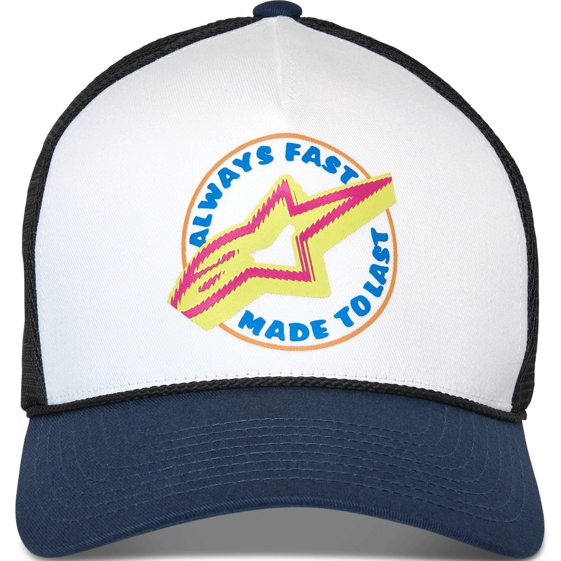 Gorra trucker Alpinestars Aorbit blanca-azul-negra