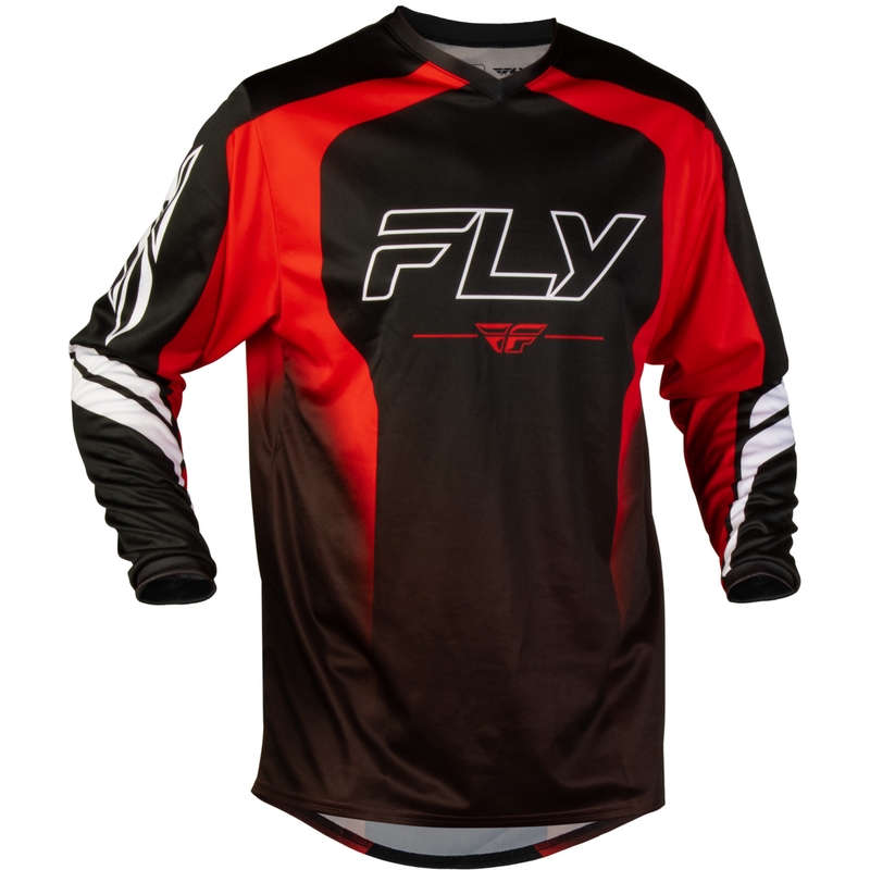 Camiseta de motocross FLY Racing F-16 Raze negra-roja-blanca