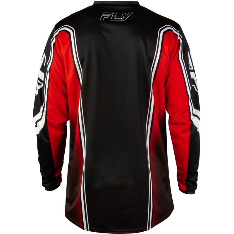 Camiseta de motocross FLY Racing F-16 Raze negra-roja-blanca