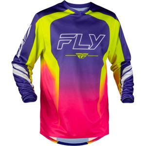 Camiseta de motocross FLY Racing F-16 Raze morado-rojo-amarillo