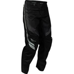 Pantalones de motocross para niños FLY Racing F-16 Raze, color negro y gris.