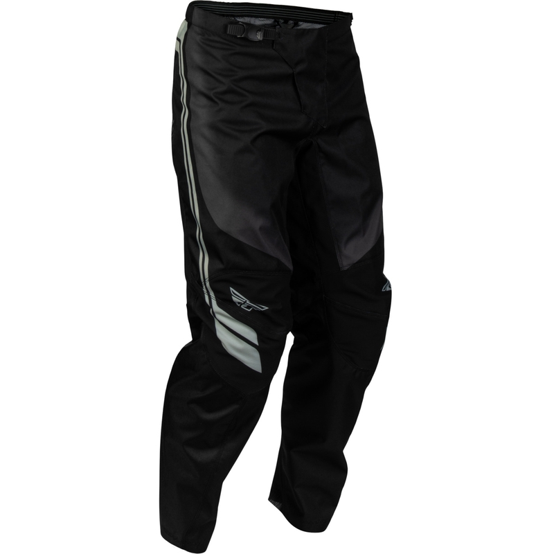 Pantalones de motocross para niños FLY Racing F-16 Raze, color negro y gris.
