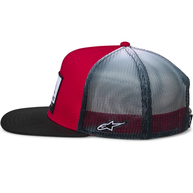 Gorra trucker Alpinestars Cali Gradient roja-negra-blanca