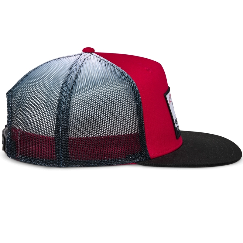 Gorra trucker Alpinestars Cali Gradient roja-negra-blanca
