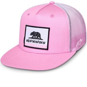 Gorra trucker Alpinestars Cali Gradient rosa-blanco