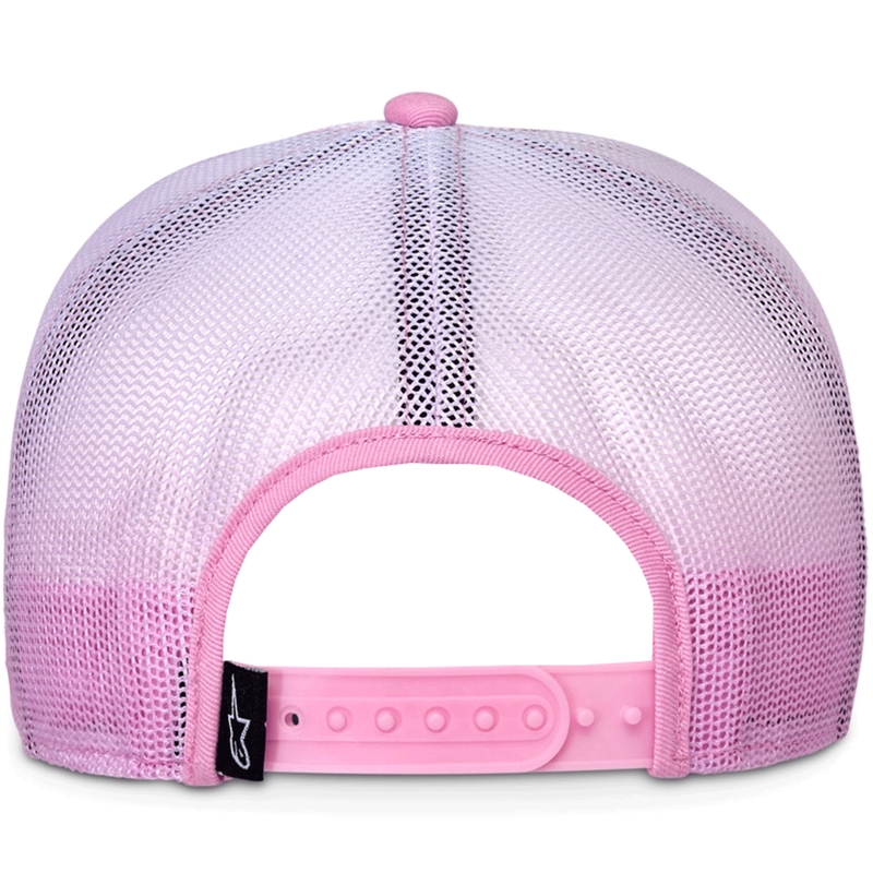 Gorra trucker Alpinestars Cali Gradient rosa-blanco