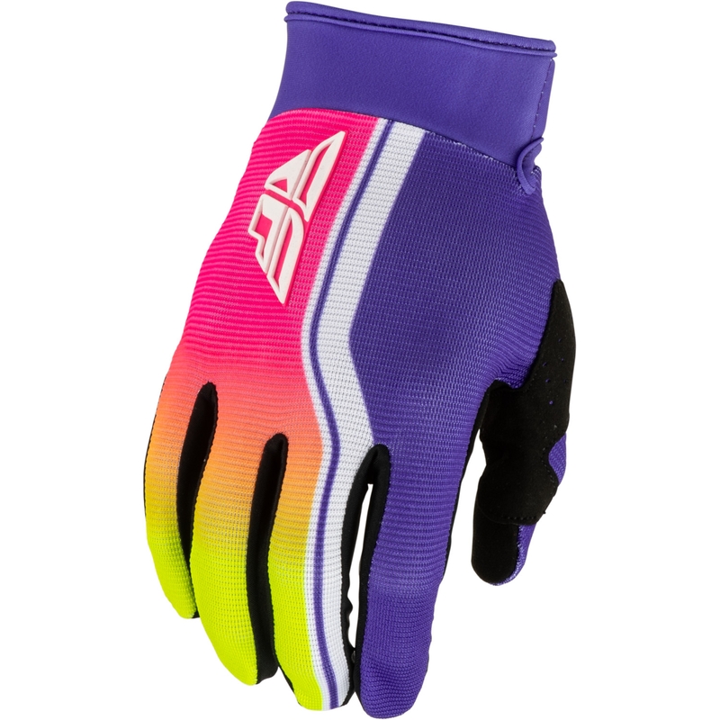 Guantes de motocross para motocicleta FLY Racing F-16 Raze morado-rojo-amarillo