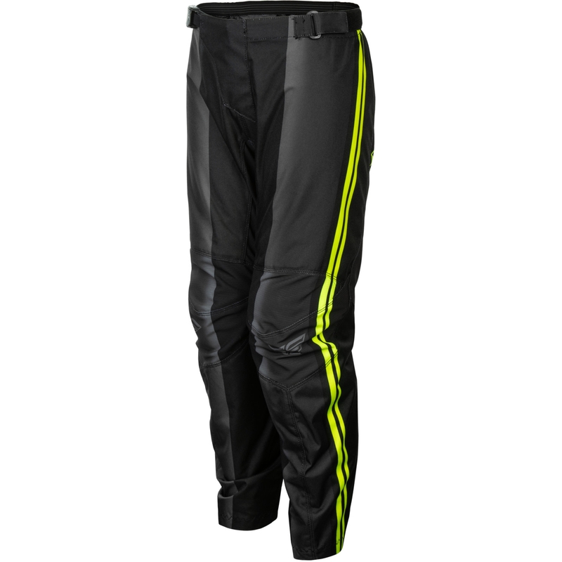 Pantalones de motocross para niños FLY Racing F-16 Raze negro-amarillo flúor