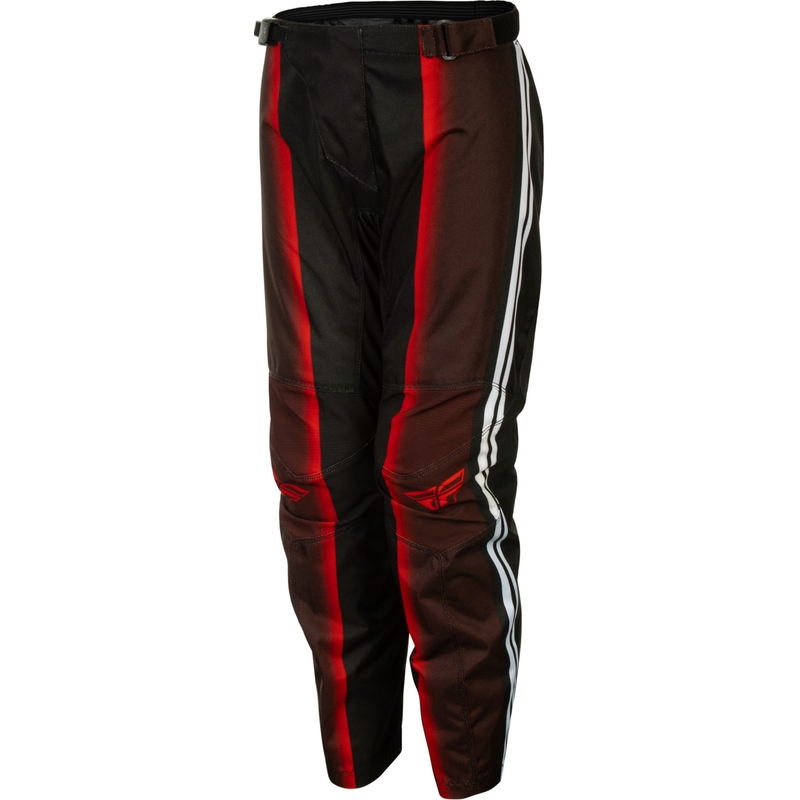 Pantalones de motocross para niños FLY Racing F-16 Raze negro-rojo-blanco
