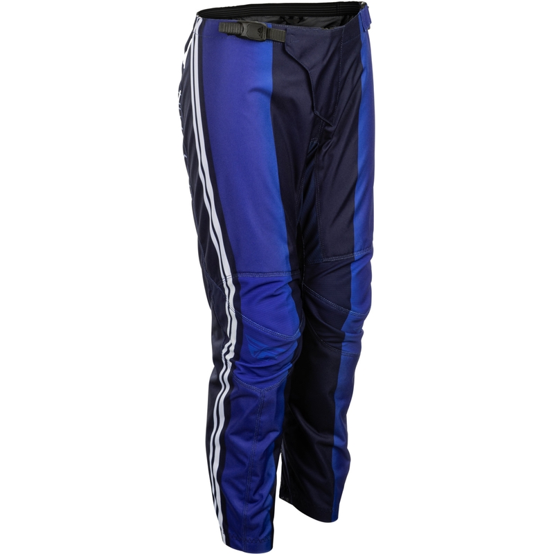 Pantalones de motocross para niños FLY Racing F-16 Raze, azul-azul-blanco
