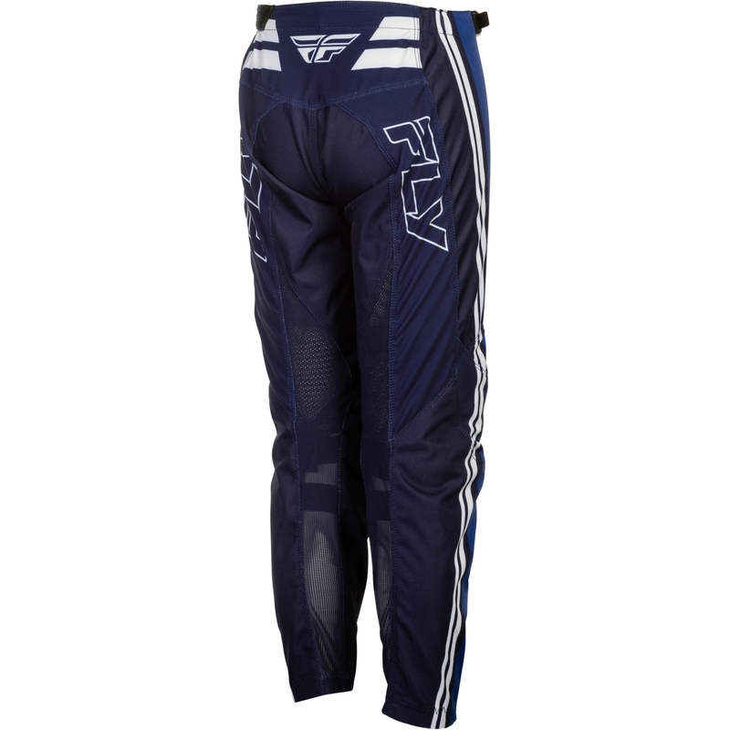 Pantalones de motocross para niños FLY Racing F-16 Raze, azul-azul-blanco