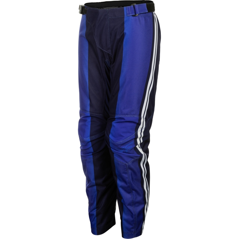 Pantalones de motocross para niños FLY Racing F-16 Raze, azul-azul-blanco