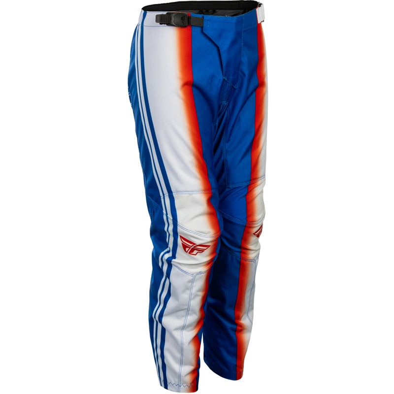 Pantalones de motocross para niños FLY Racing F-16 Raze rojo-blanco-azul