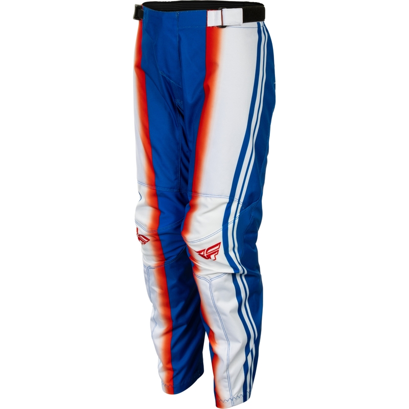 Pantalones de motocross para niños FLY Racing F-16 Raze rojo-blanco-azul