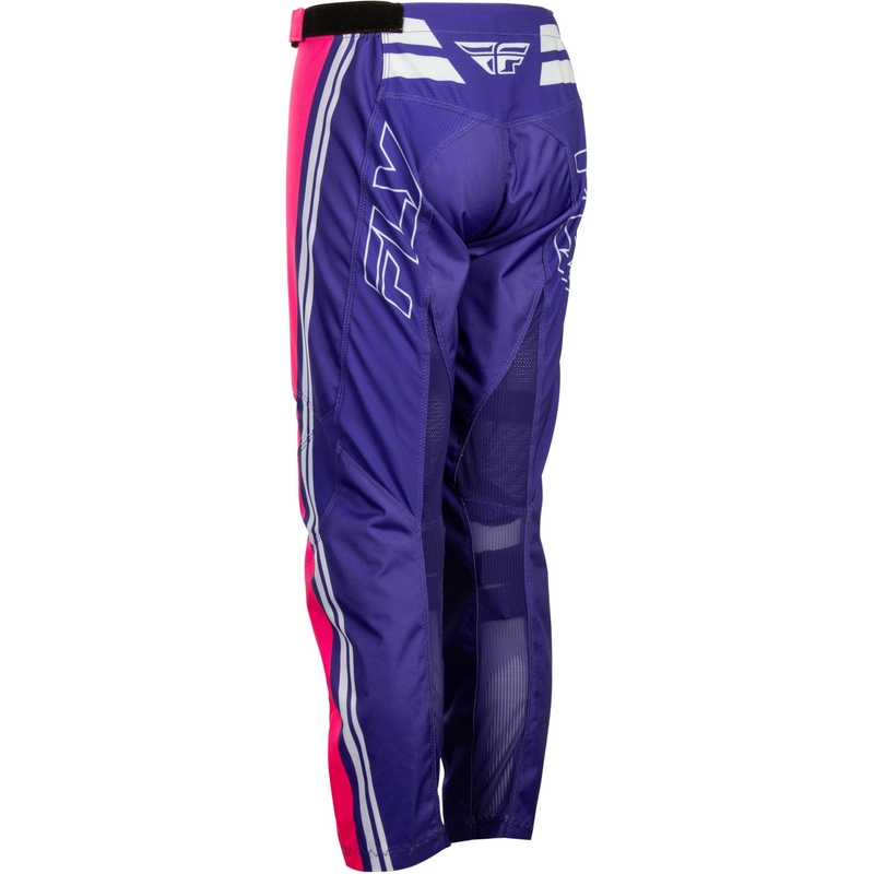 Pantalones de motocross para niños FLY Racing F-16 Raze morado-rojo-amarillo