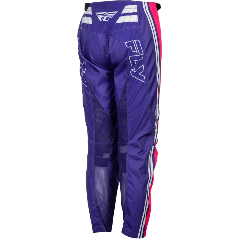 Pantalones de motocross para niños FLY Racing F-16 Raze morado-rojo-amarillo