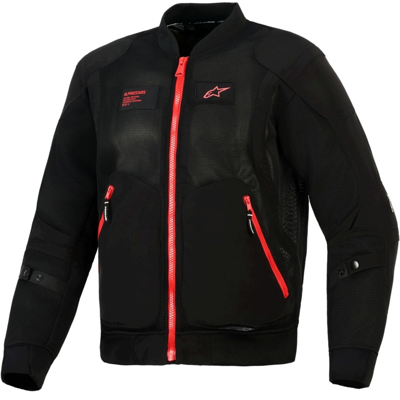 Chaqueta de moto Alpinestars Flight Air negra-roja