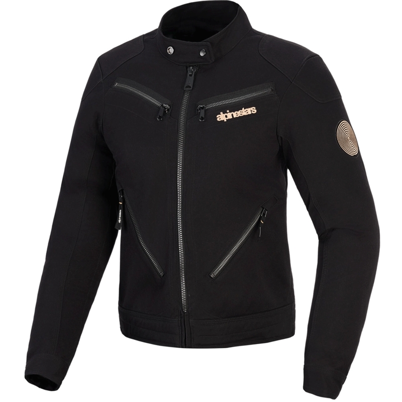 Chaqueta de moto Alpinestars Stella Grace para mujer, color negro.