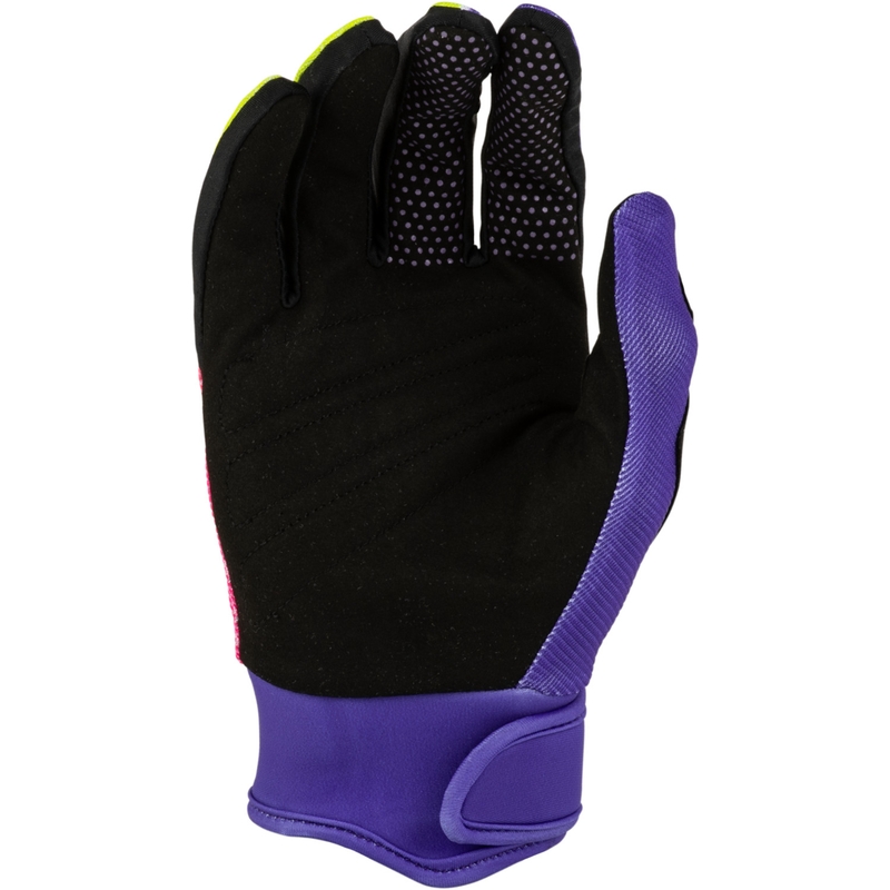 Guantes de motocross para niños FLY Racing F-16 Raze morado-rojo-amarillo