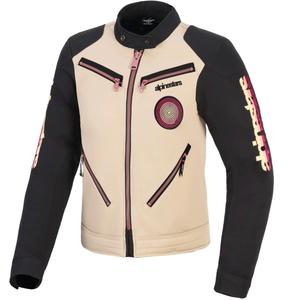Chaqueta de moto Alpinestars Stella Grace para mujer, color arena, negro y multicolor.