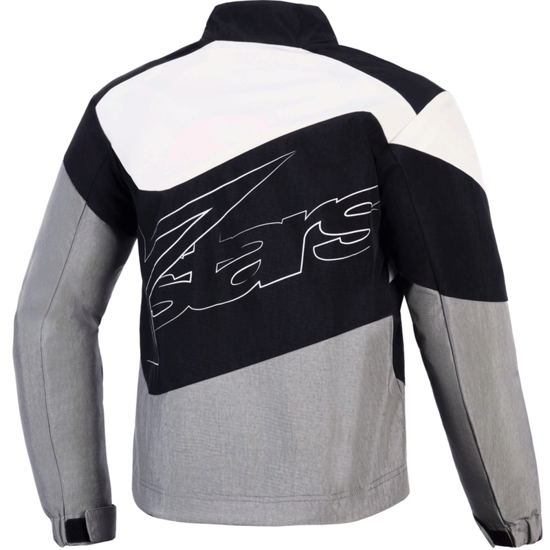 Chaqueta de moto Alpinestars Stella Moshell para mujer, color negro, gris, blanco y rosa.