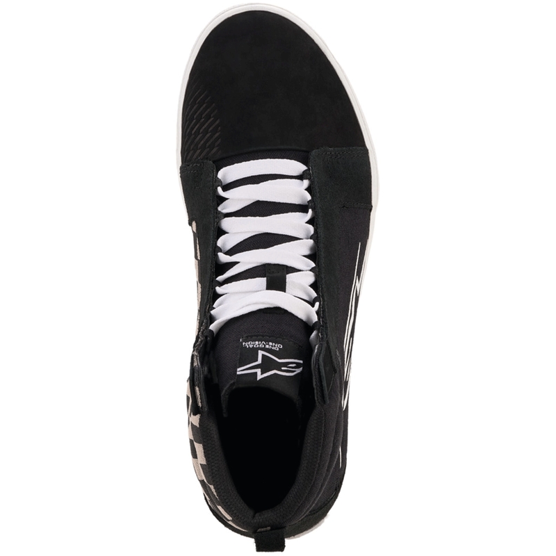 Botas de moto Alpinestars Ride-63 de lona, color negro-gris claro.