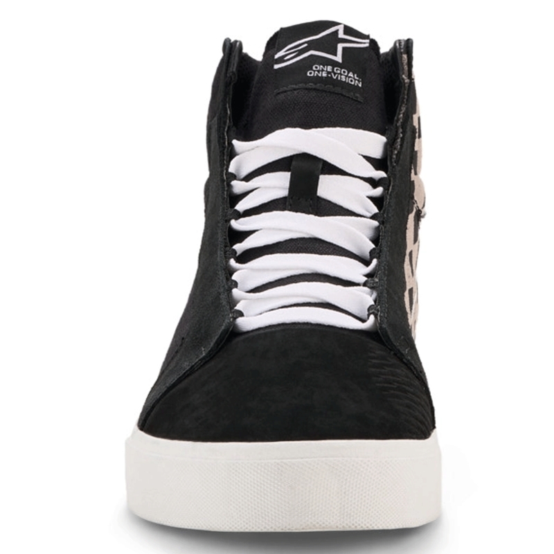 Botas de moto Alpinestars Ride-63 de lona, color negro-gris claro.