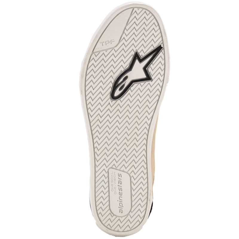 Botas de moto Alpinestars Ride-63 de lona color crema-negro-blanco