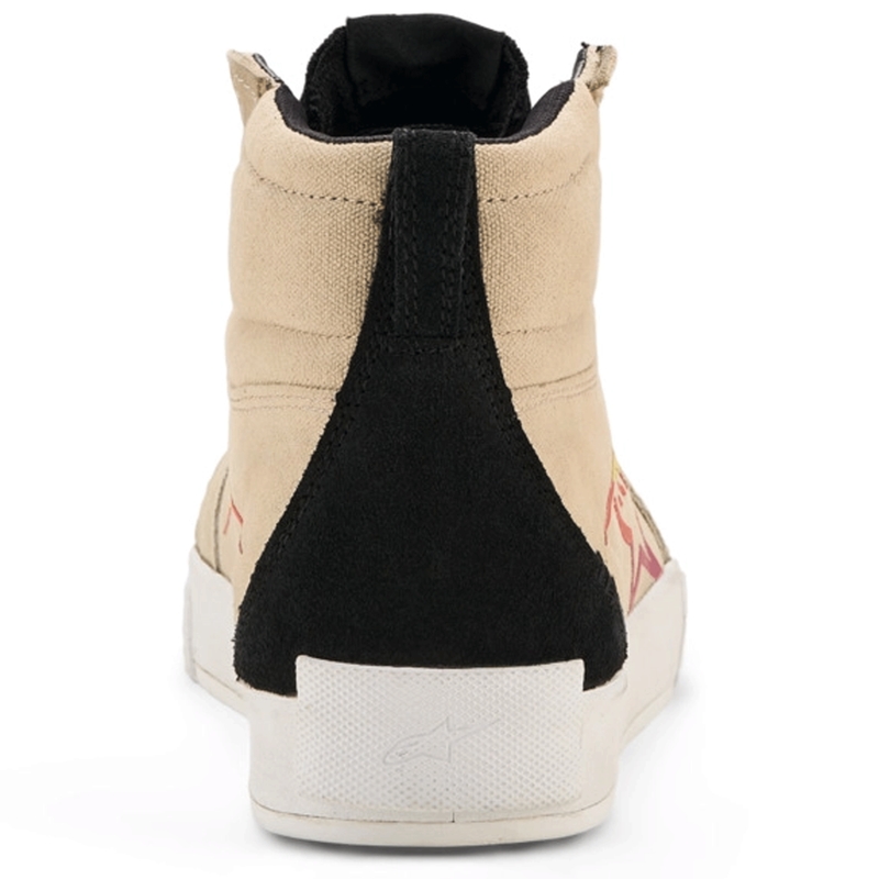 Botas de moto Alpinestars Ride-63 de lona color crema-negro-blanco