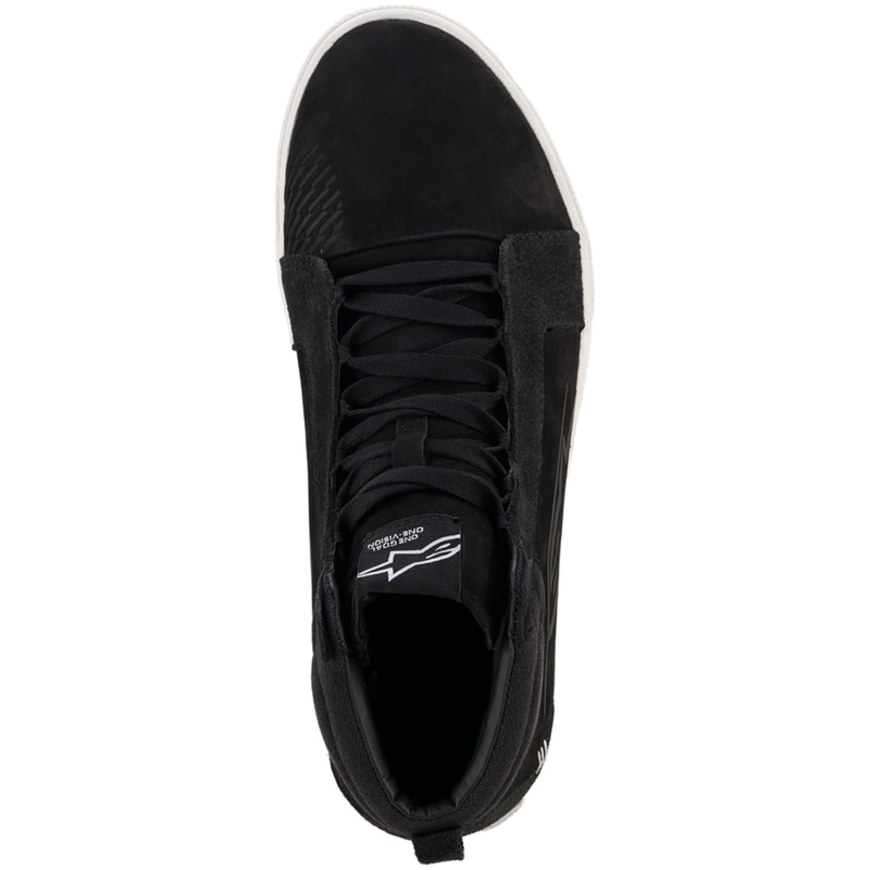 Botas de moto Alpinestars Ride-63 de cuero negro-blanco