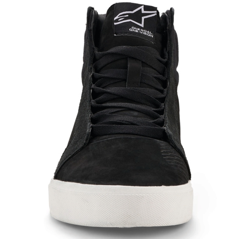 Botas de moto Alpinestars Ride-63 de cuero negro-blanco