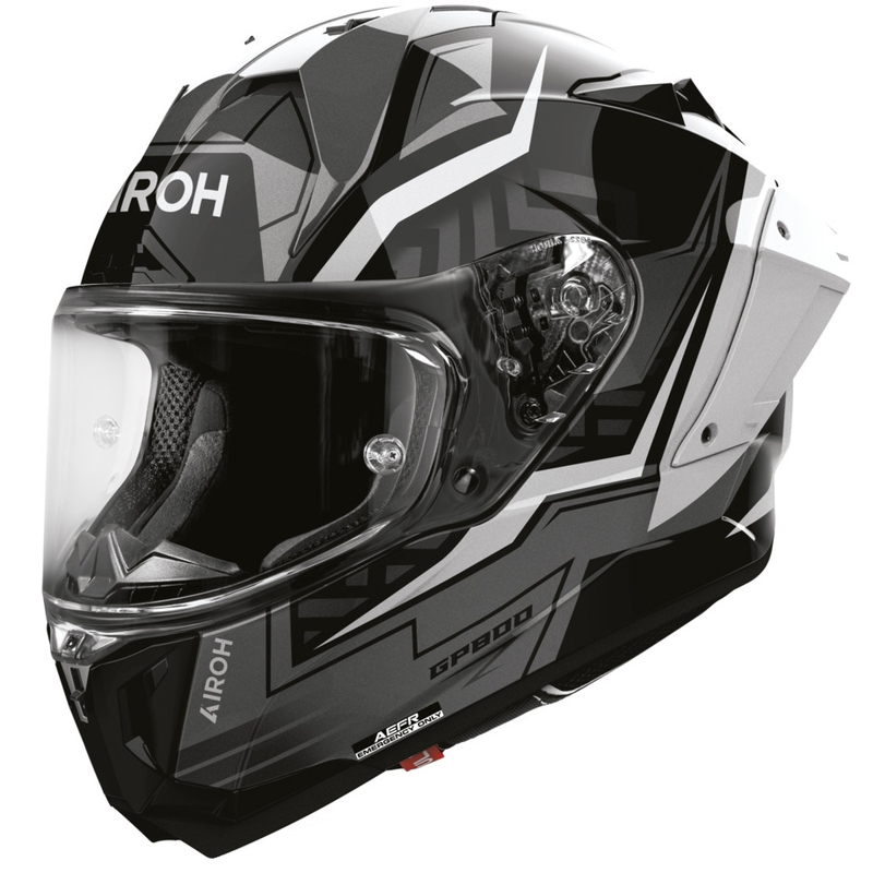 Casco integral de motocicleta Airoh GP 800 Victory plateado