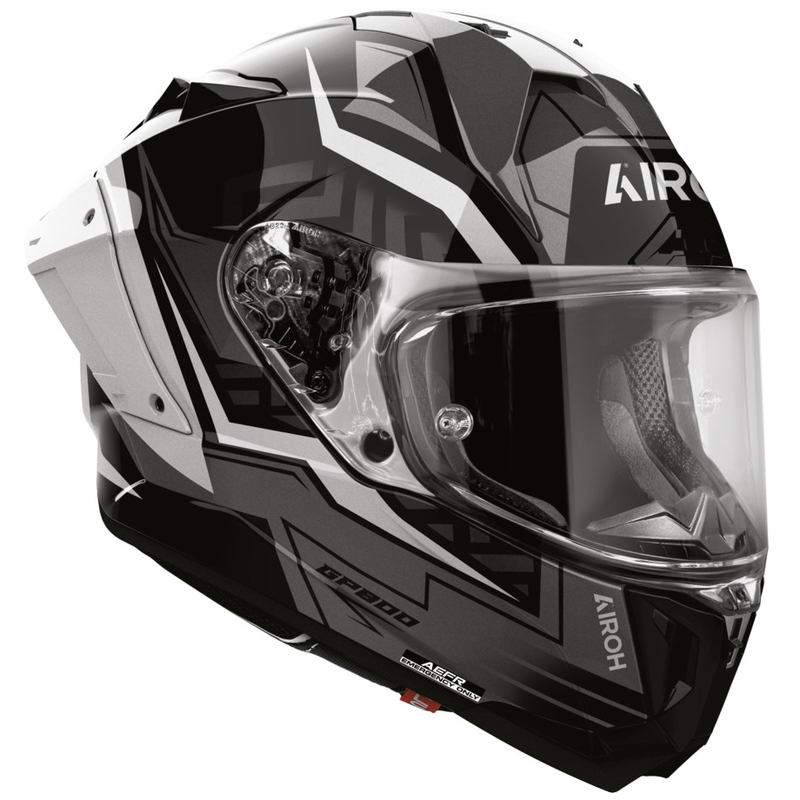 Casco integral de motocicleta Airoh GP 800 Victory plateado