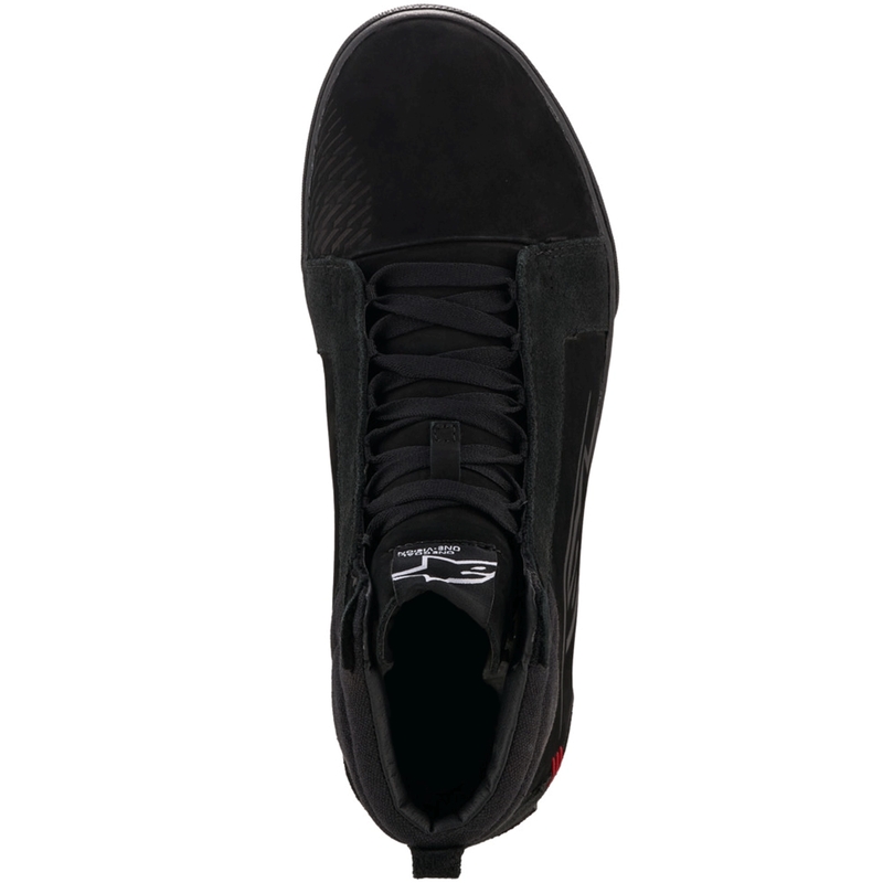 Botas de moto Alpinestars Ride-63 de cuero negro-rojo
