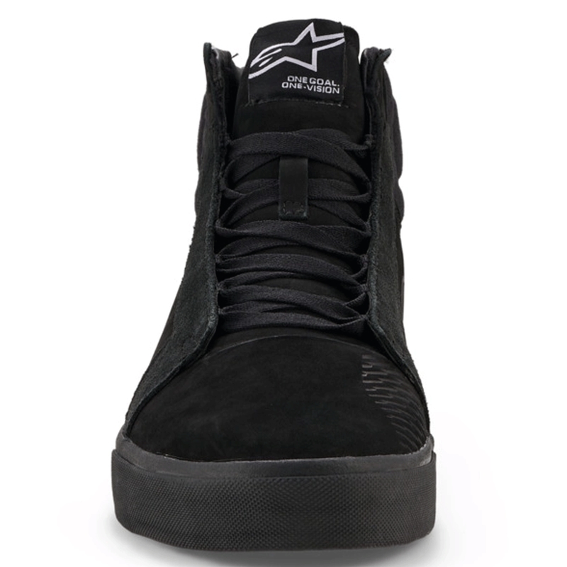 Botas de moto Alpinestars Ride-63 de cuero negro-rojo