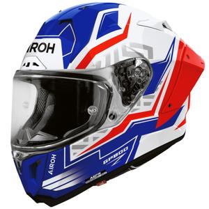 Casco integral de moto Airoh GP 800 Victory azul-rojo