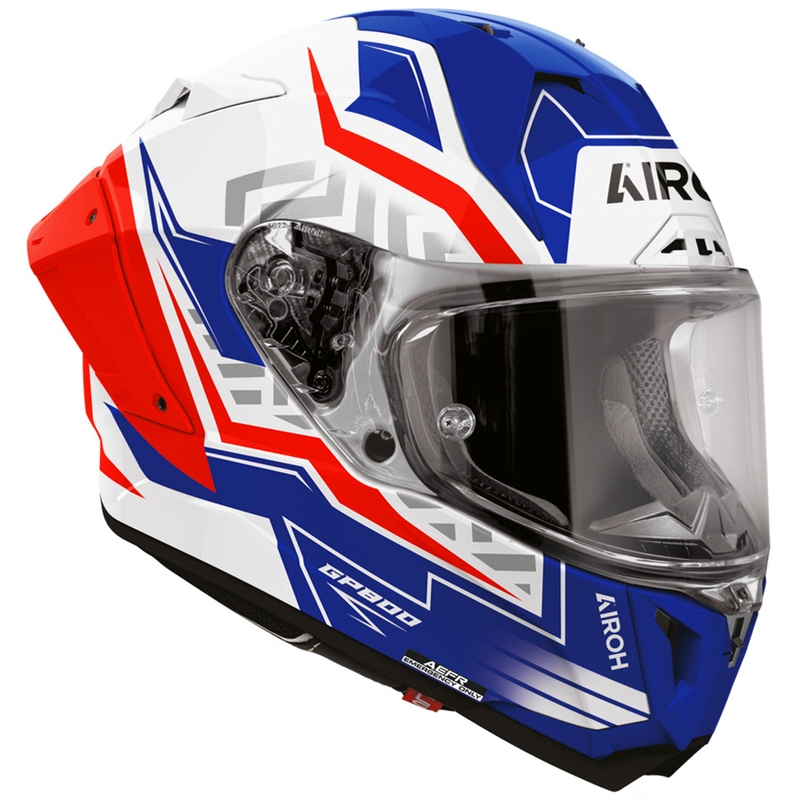 Casco integral de moto Airoh GP 800 Victory azul-rojo